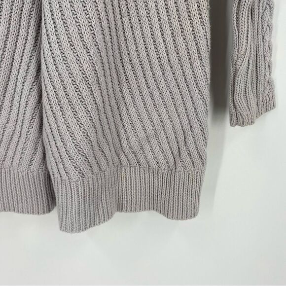 Philosophy Women’s Round Neck Gray Cable Knit Long Sleeve Sweater size S - Picture 4 of 4